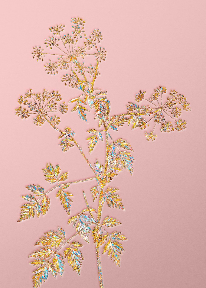 Pink Crystal Mosaic Flower