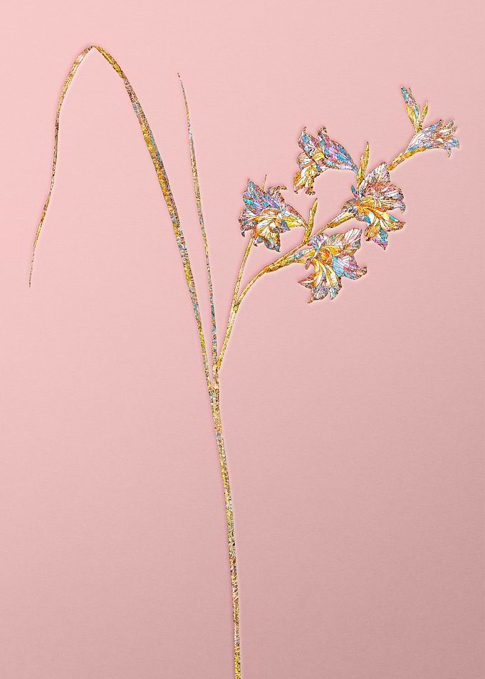 Pink Rainbow Mosaic Flower