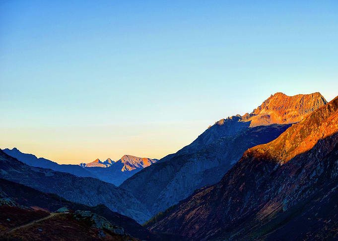 Sunset in the mountains