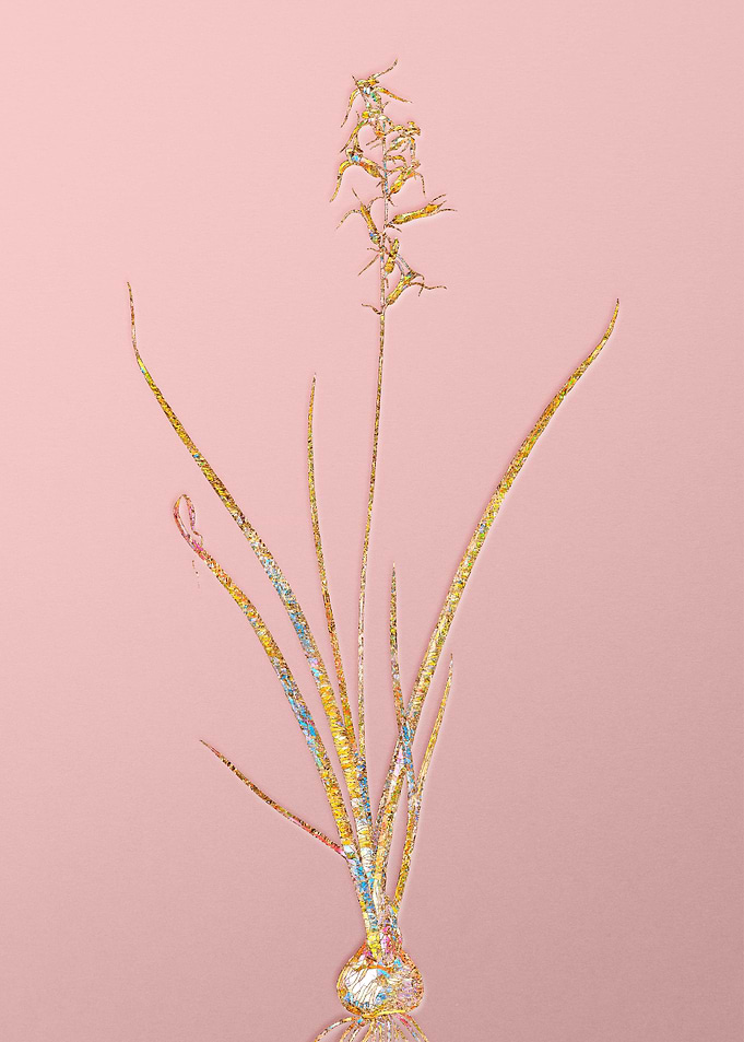 Pink Crystal Mosaic Flower