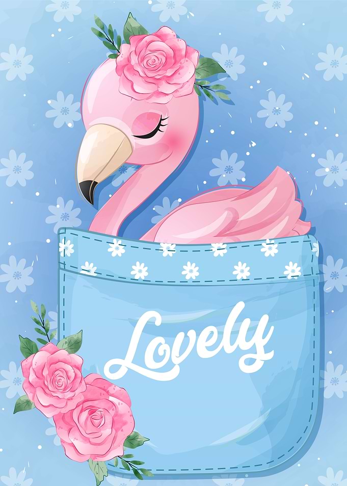 Cute flamingo