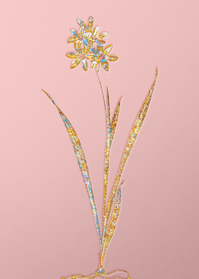 Pink Rainbow Mosaic Flower