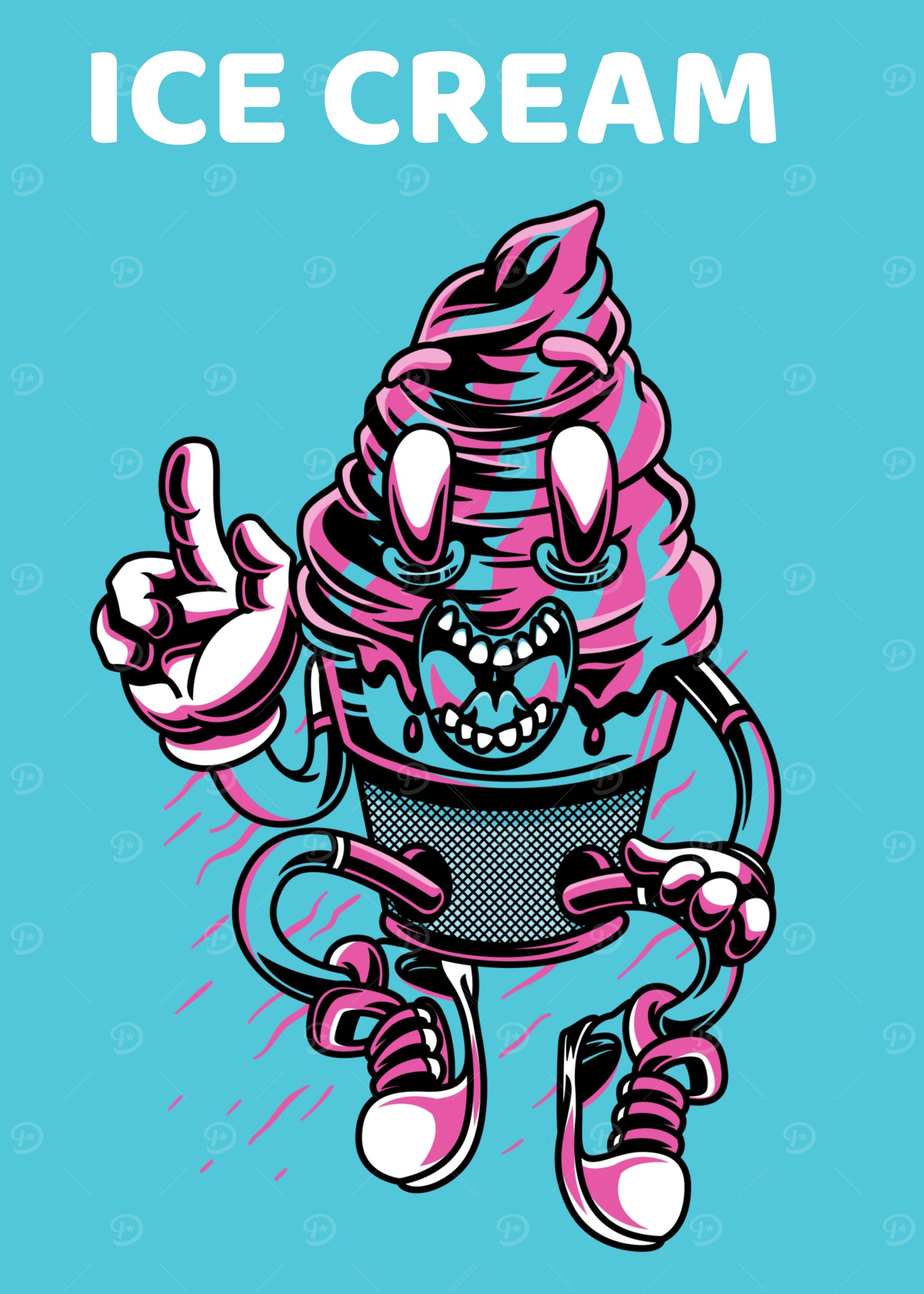 Funny Ice Cream Monster
