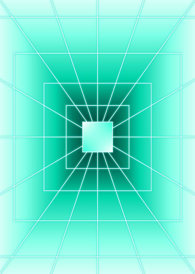 Turquoise Square Light