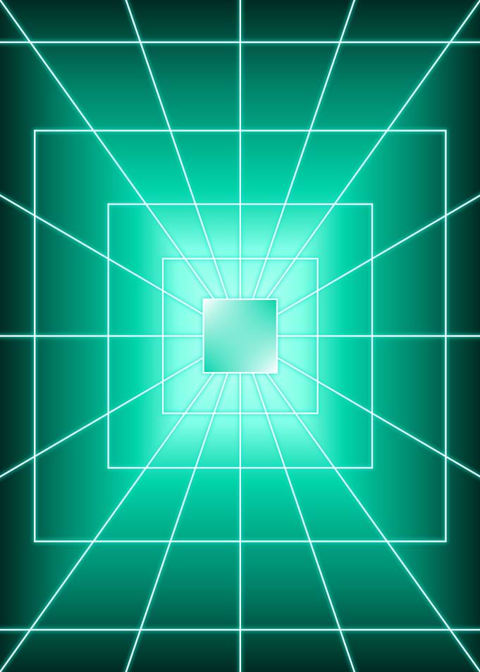 Turquoise Square Dark