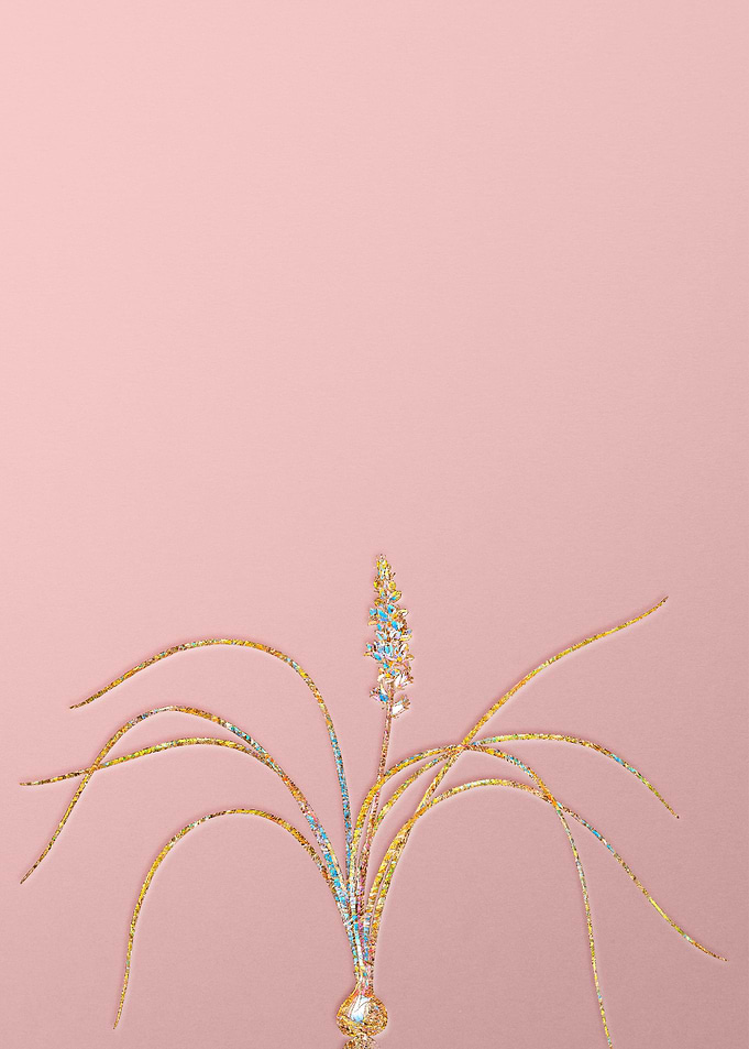 Gold Rainbow Mosaic Flower