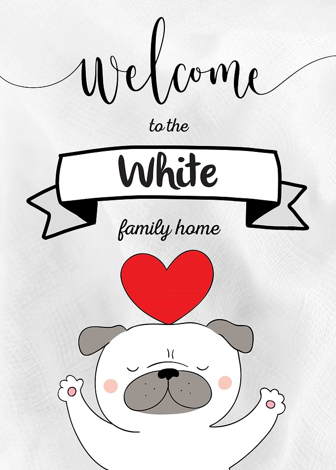White Family Home Dog