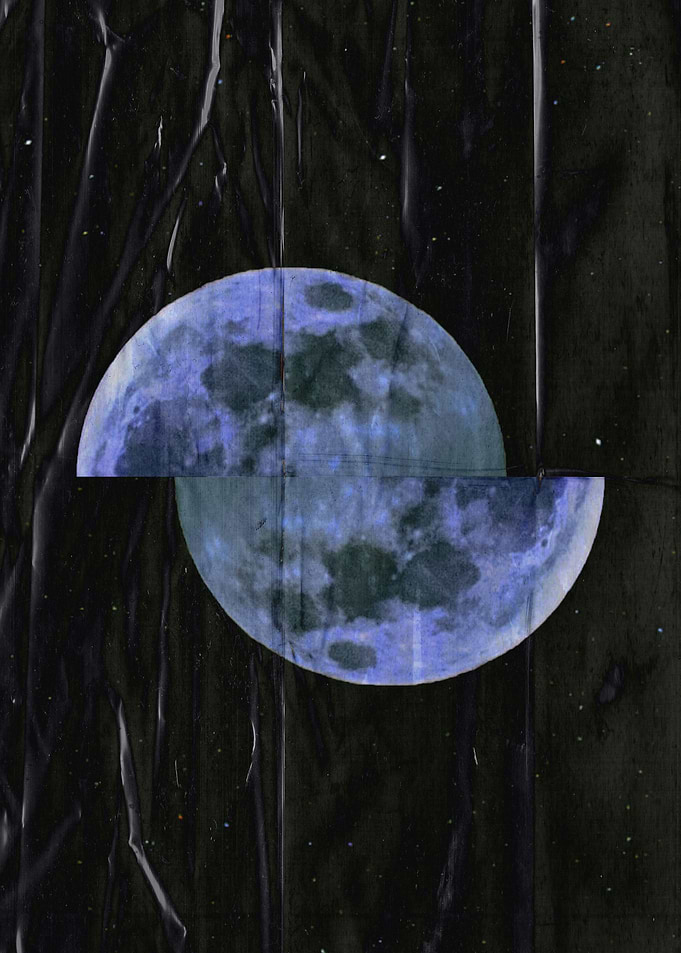 space art purple moon