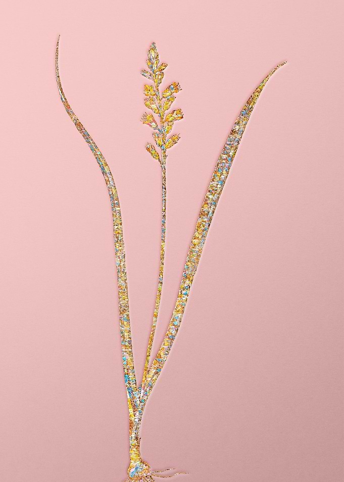 Gold Rainbow Mosaic Flower