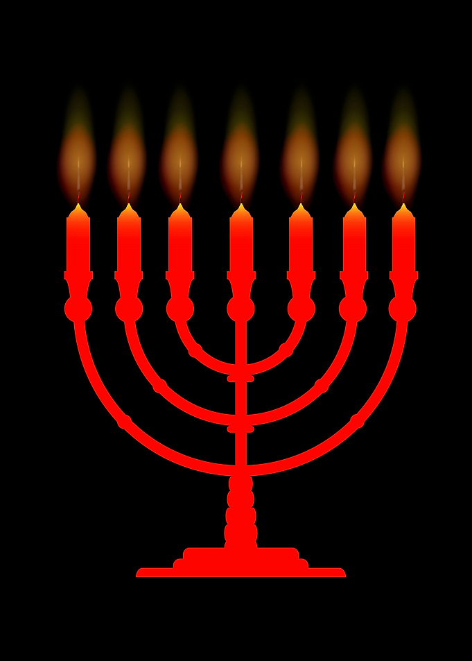 Menorh With Seven Candles
