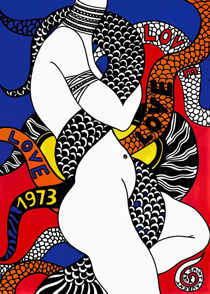YSL vintage love poster