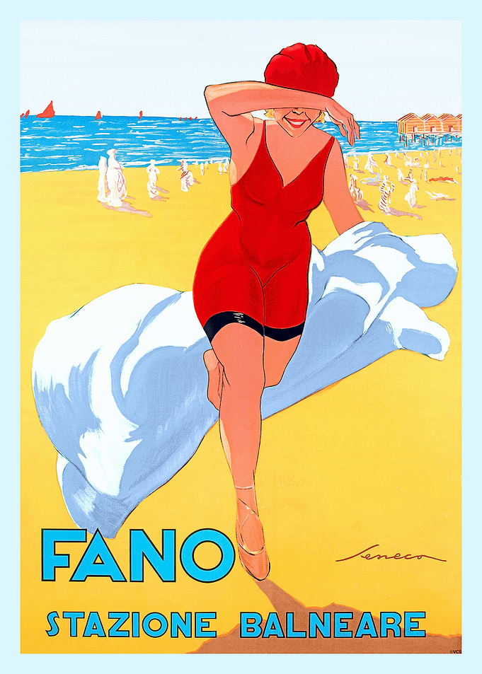 Vintage Fano Italy Beach
