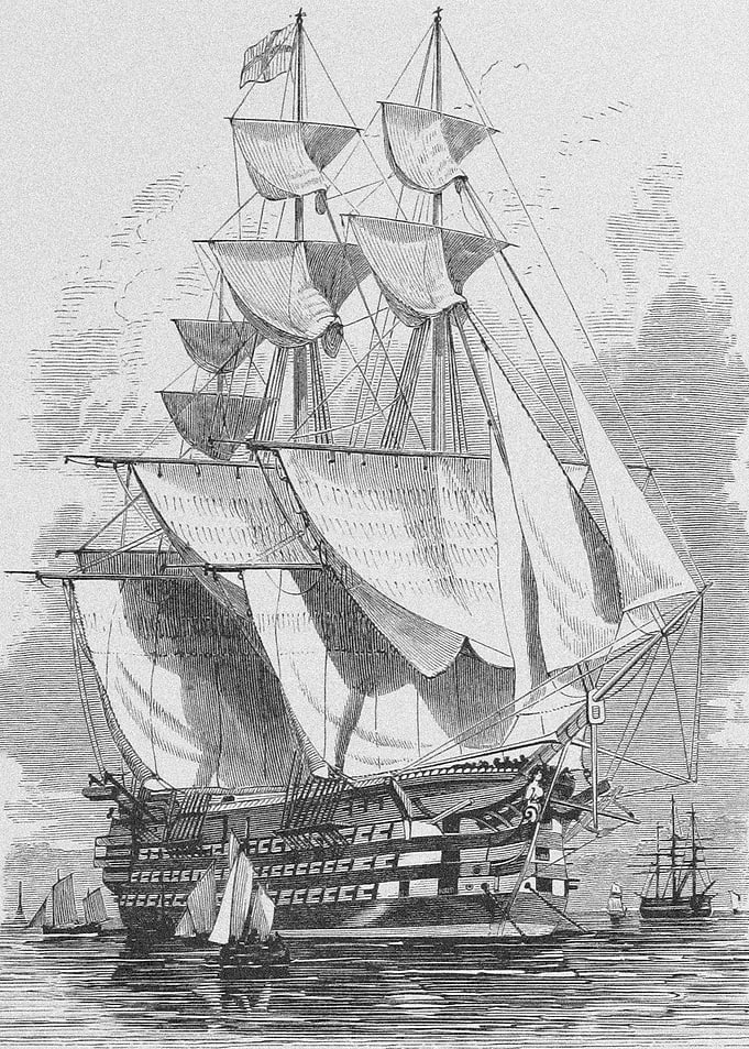 Sailing Ship Leaving Port