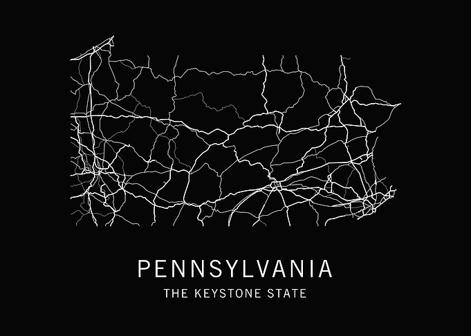 Pennsylvania Road Map
