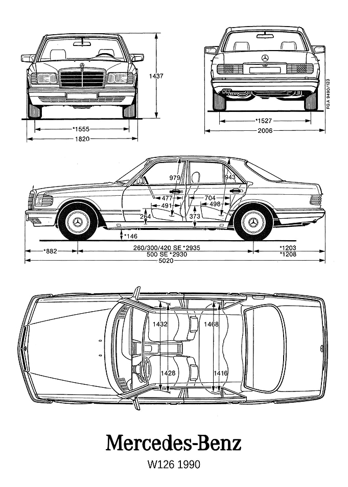 BMW MercedesBenz W126 199