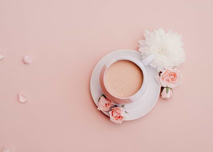 white glazed cup