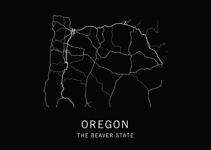 Oregon State Road Map