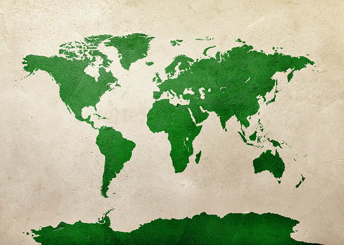 World Map Green