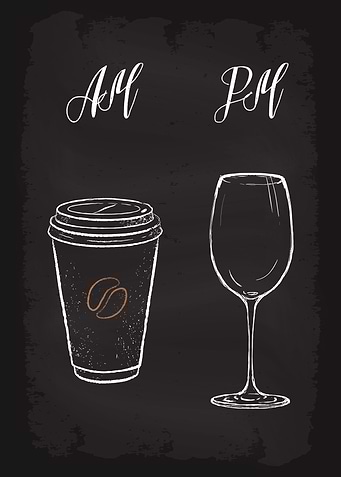 AM Coffee PM Wine