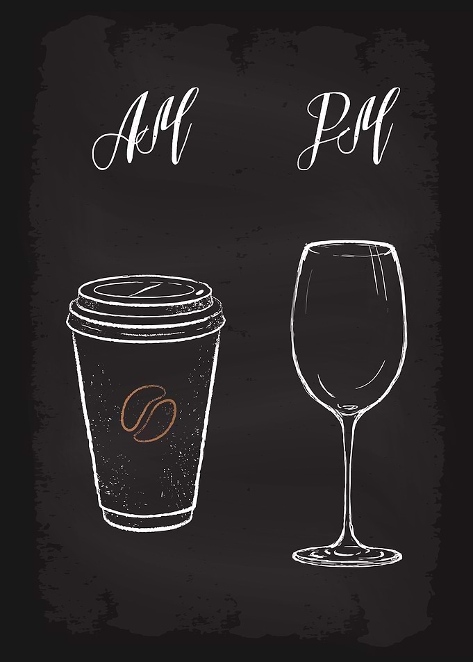 AM Coffee PM Wine