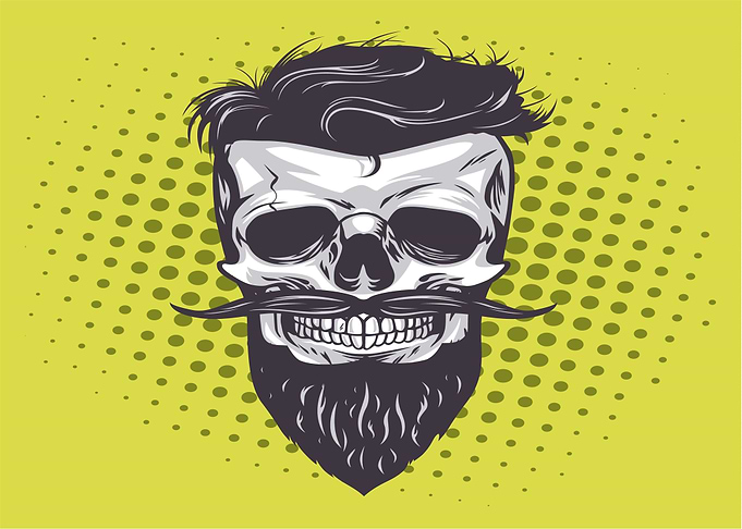 Distress Skull Head