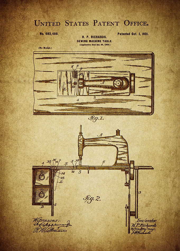 Sewing Machine Table Paten