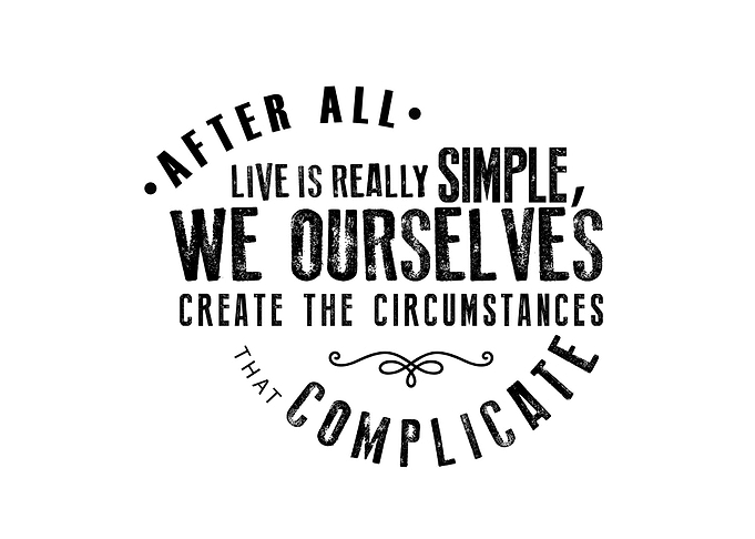 live is really simple