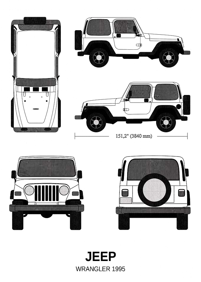BNW Jeep Wrangler 1995