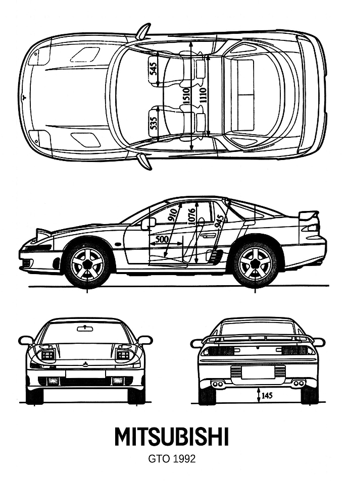 BNW Mitsubishi GTO 1992