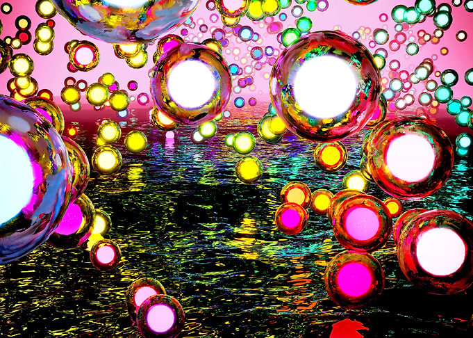 Illuminated glass balls
