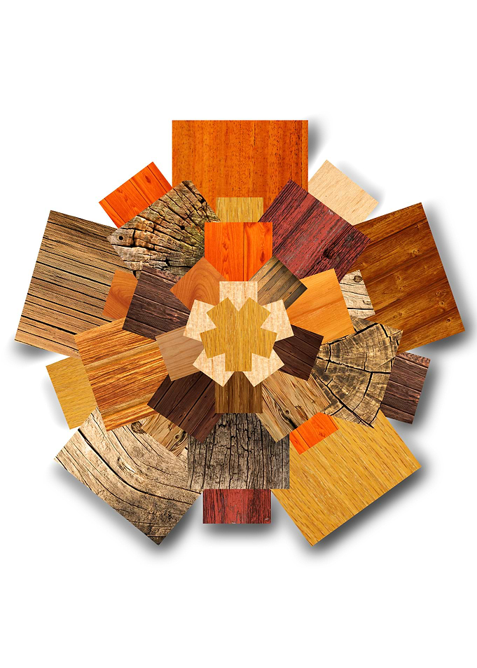 Wooden texture squares