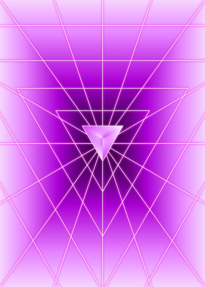 Magenta Triangle Light