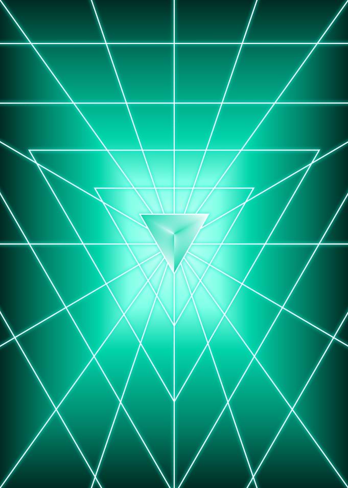 Turquoise Triangle Dark