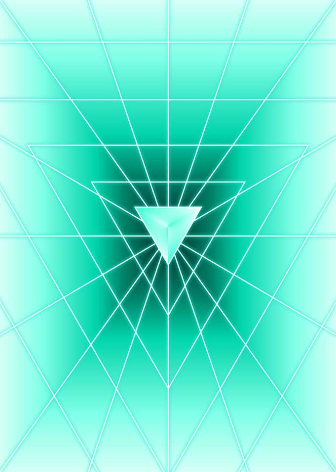 Turquoise Triangle Light