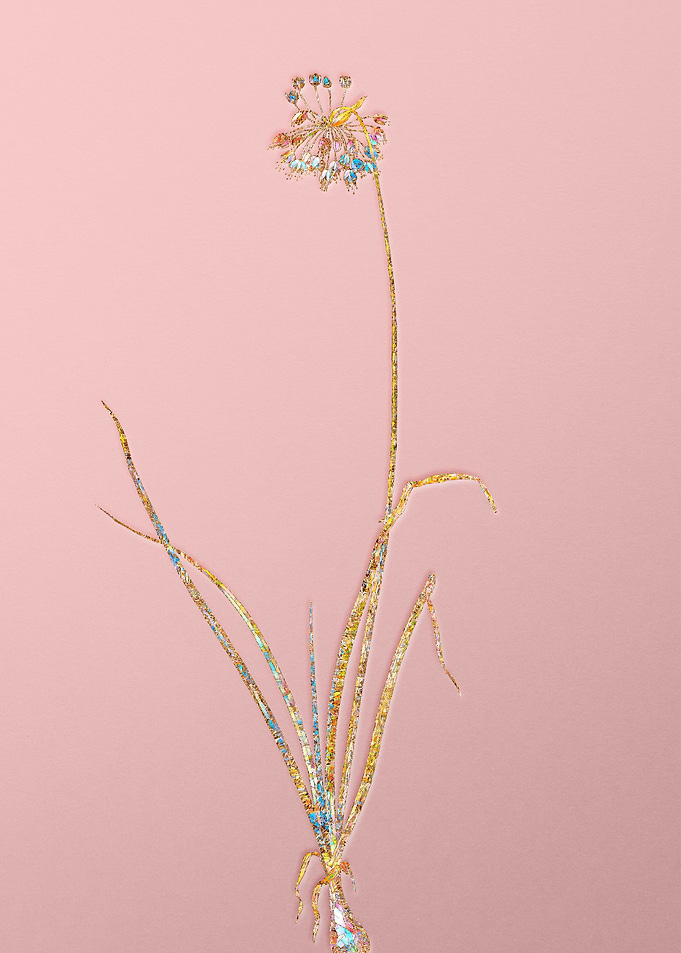 Pink Rainbow Mosaic Flower