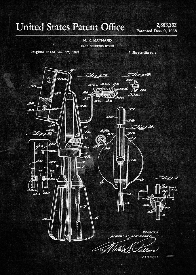 Kitchen Hand Mixer Patent