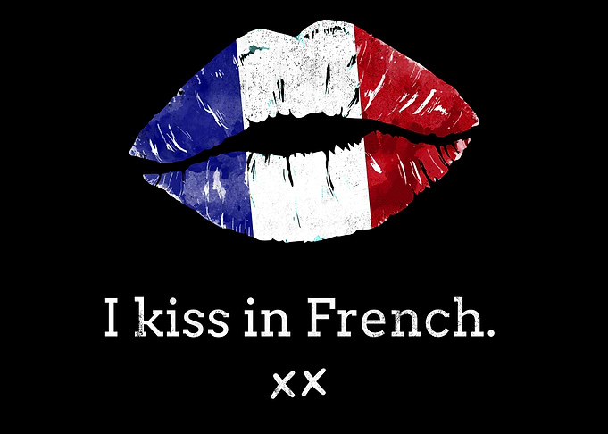 I kiss French Kiss Lips