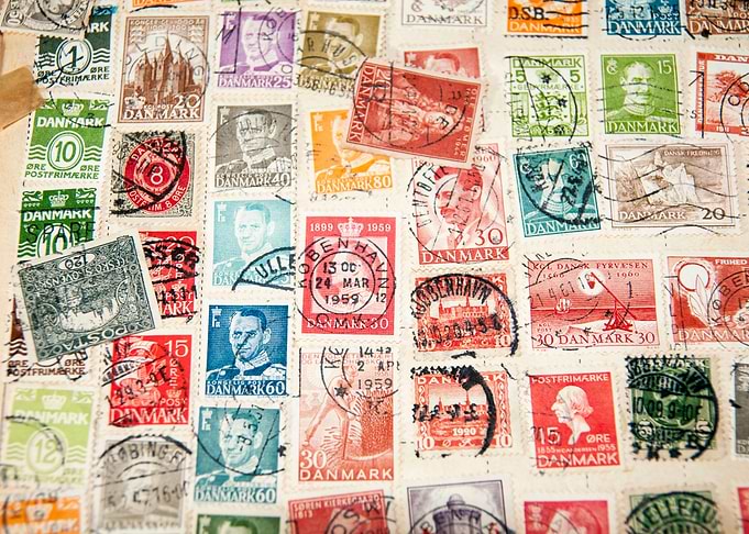 Stamp album collection