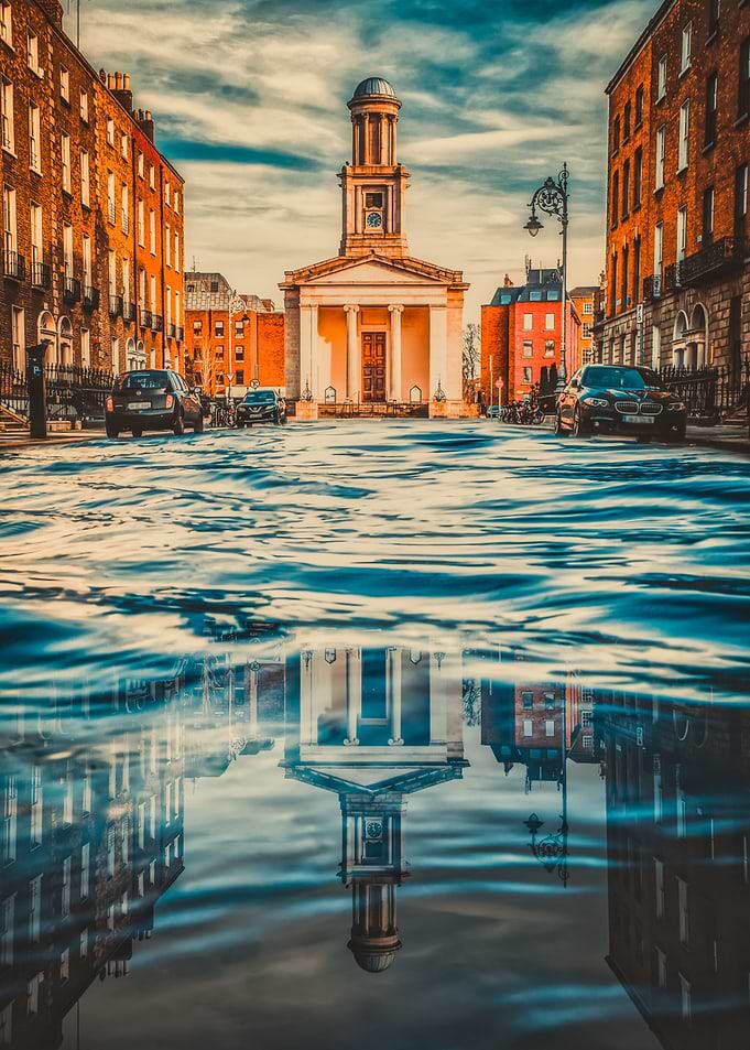 Flooded street concept