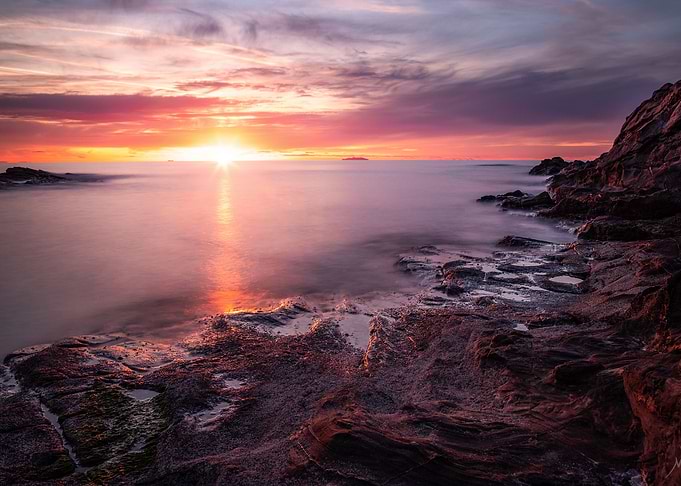Glowing sunset
