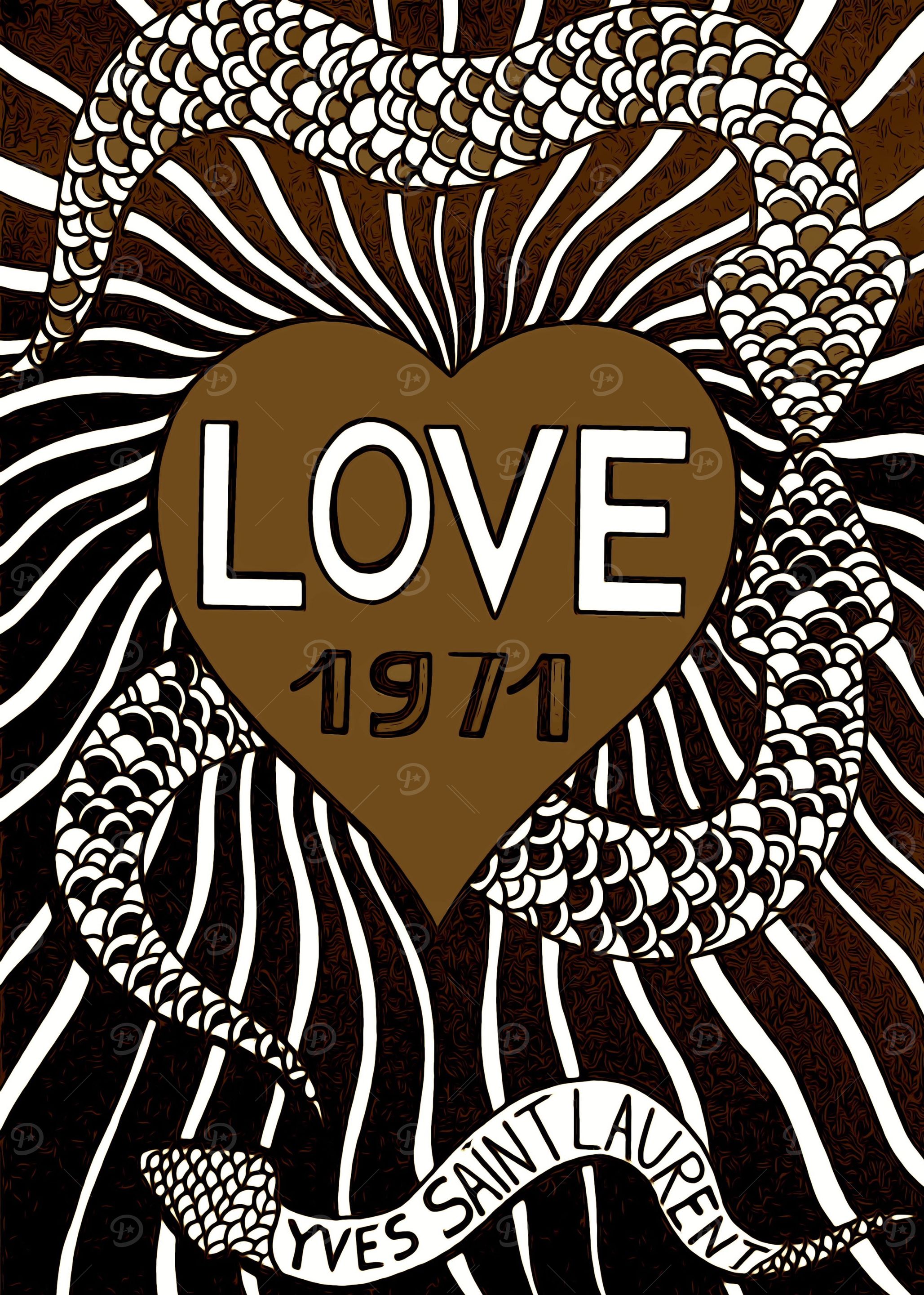 YSL vintage love poster
