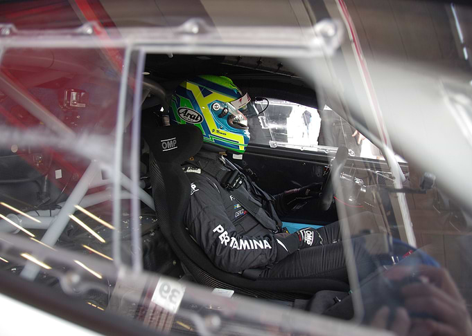 In the racing seat