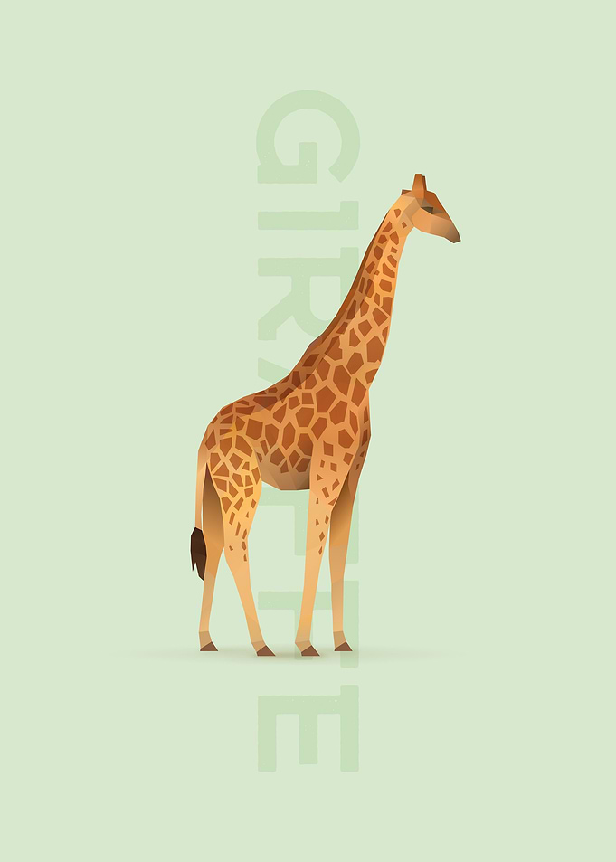 Giraffe cute isometric