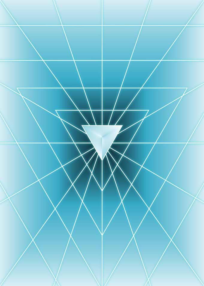 Blue Triangle Light