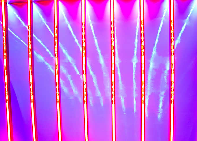 red purple light bars
