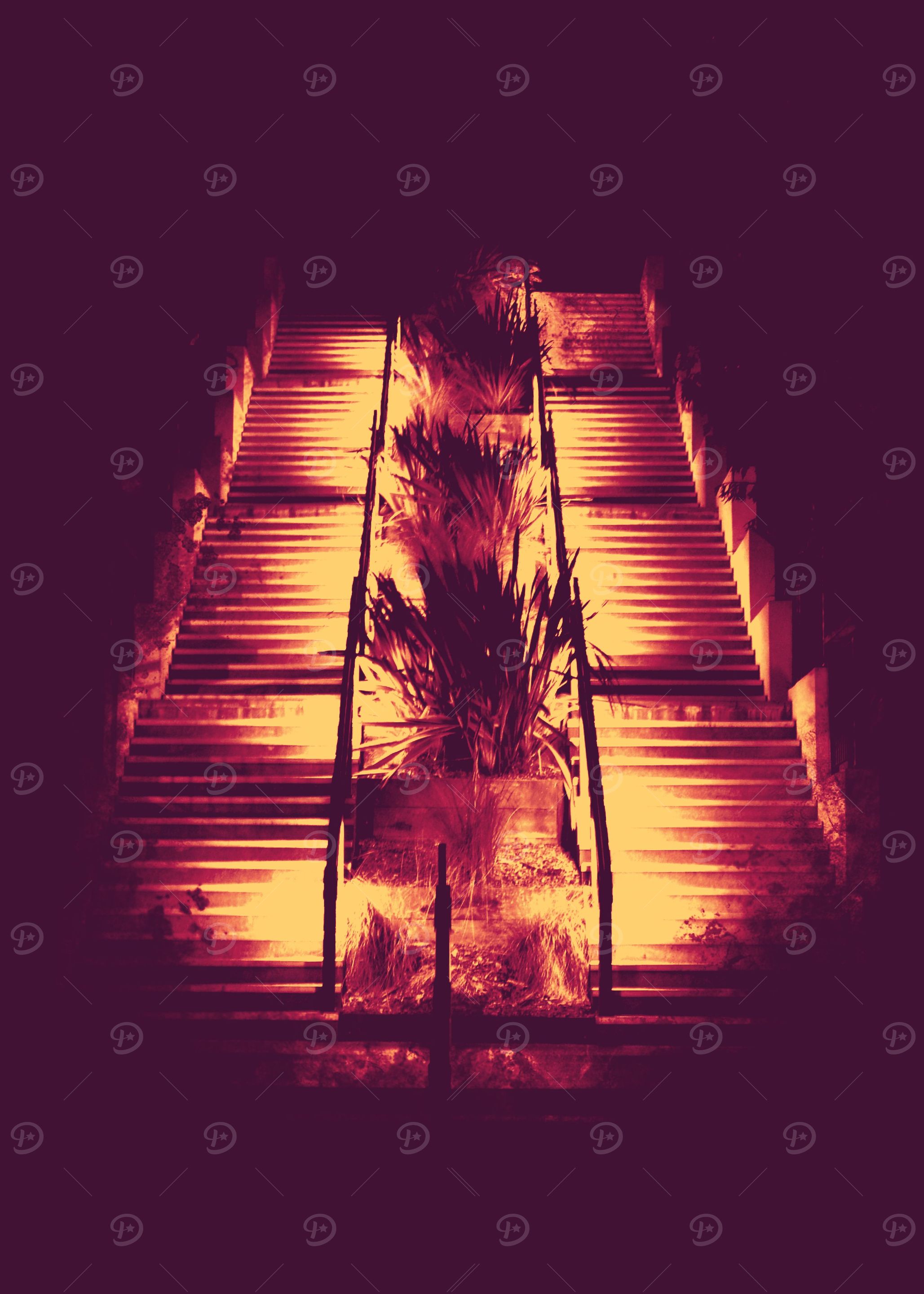 Queenstown Stairs by Night