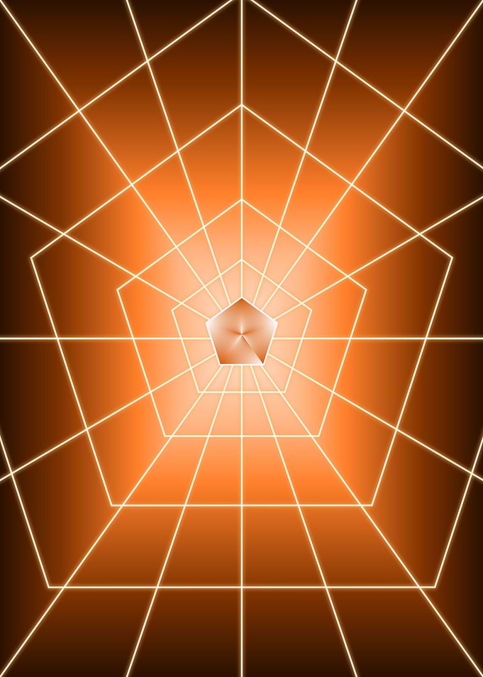 Orange Pentagon Dark