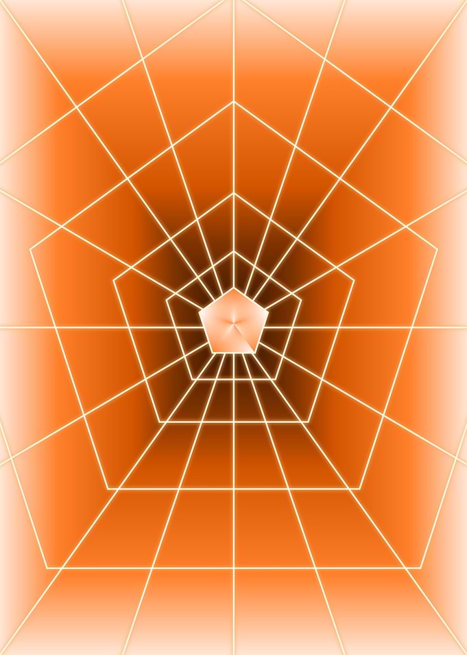 Orange Pentagon Light
