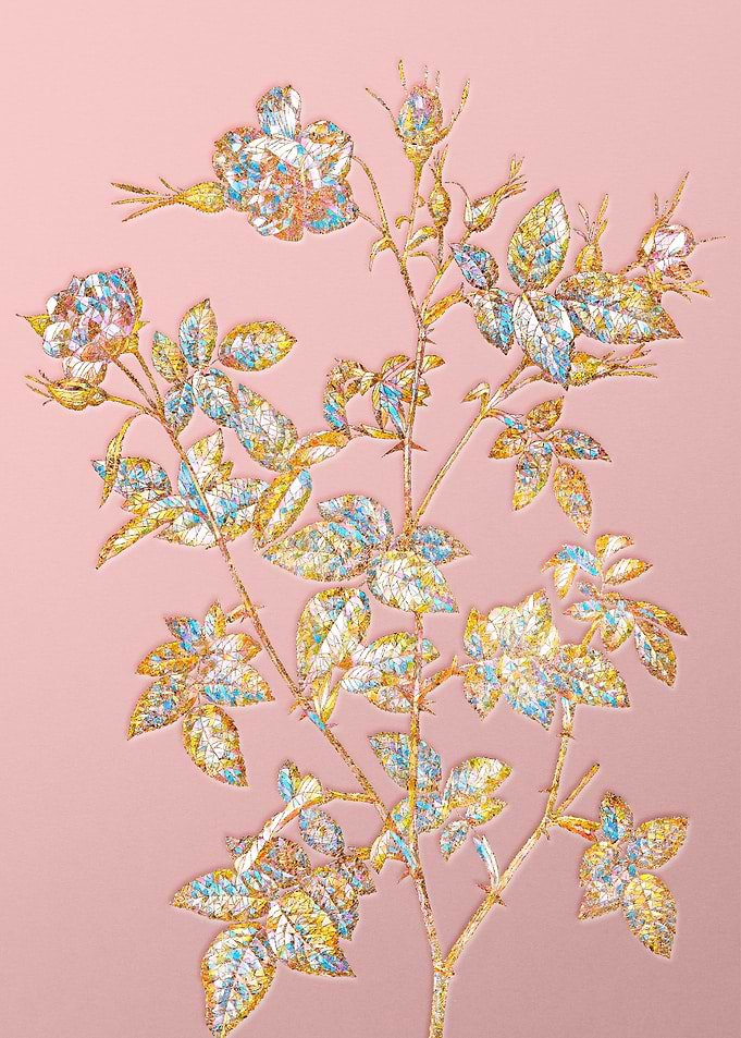Gold Crystal Mosaic Roses