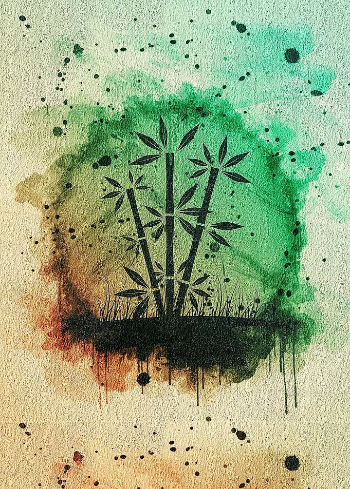 Digital Painting of Bamboo